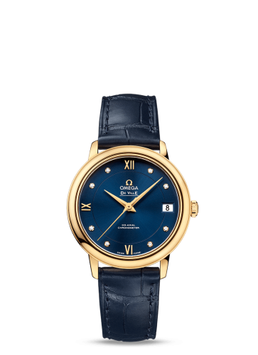 Omega De Ville Prestige Co-Axial 32.7 Yellow Gold / Blue